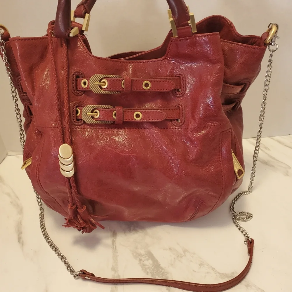 Red Leather Hobo By Rebecca MINKOFF